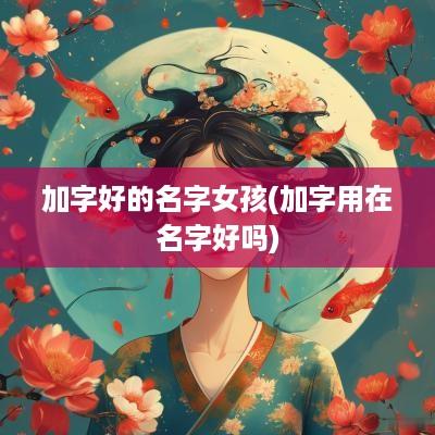 加字好的名字女孩(加字用在名字好吗)