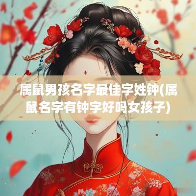 属鼠男孩名字最佳字姓钟(属鼠名字有钟字好吗女孩子)