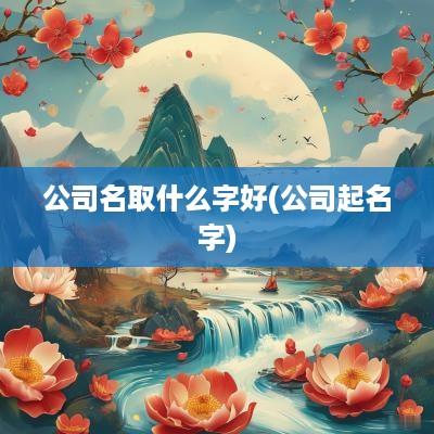 公司名取什么字好(公司起名字)