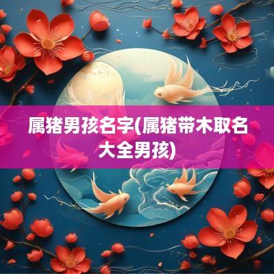 属猪男孩名字(属猪带木取名大全男孩)
