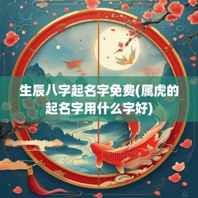 生辰八字起名字免费(属虎的起名字用什么字好)