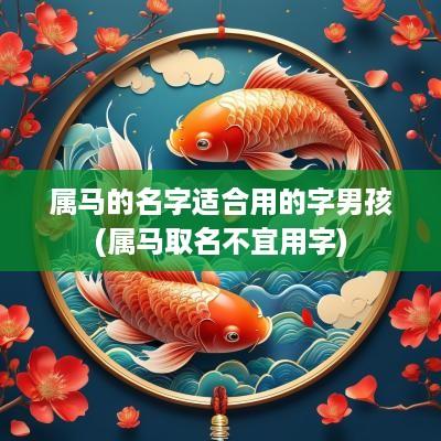 属马的名字适合用的字男孩(属马取名不宜用字)