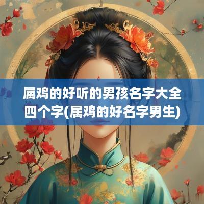 属鸡的好听的男孩名字大全四个字(属鸡的好名字男生)