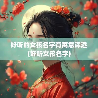 好听的女孩名字有寓意深远(好听女孩名字)