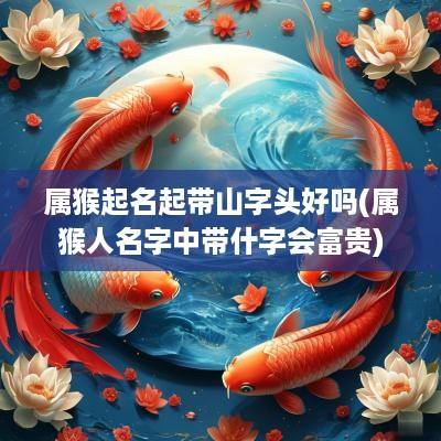 属猴起名起带山字头好吗(属猴人名字中带什字会富贵)