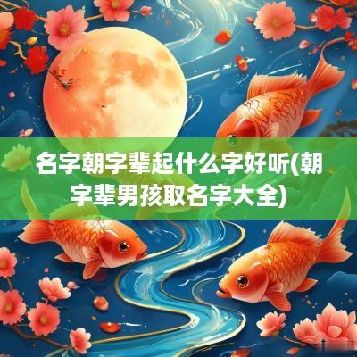 名字朝字辈起什么字好听(朝字辈男孩取名字大全)
