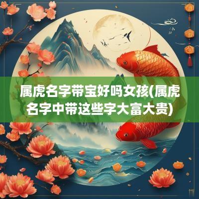 属虎名字带宝好吗女孩(属虎名字中带这些字大富大贵)