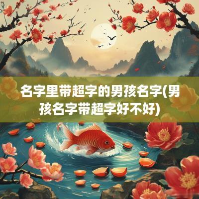 名字里带超字的男孩名字(男孩名字带超字好不好)