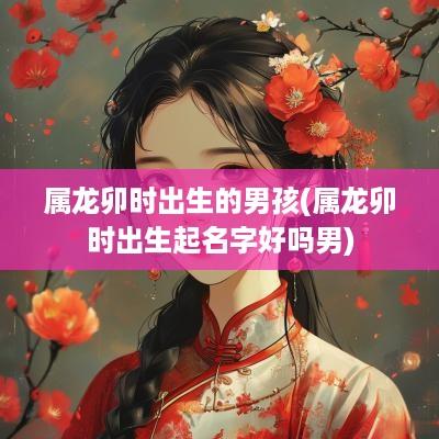 属龙卯时出生的男孩(属龙卯时出生起名字好吗男)