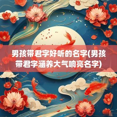 男孩带君字好听的名字(男孩带君字涵养大气响亮名字)