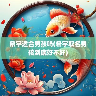 希字适合男孩吗(希字取名男孩到底好不好)
