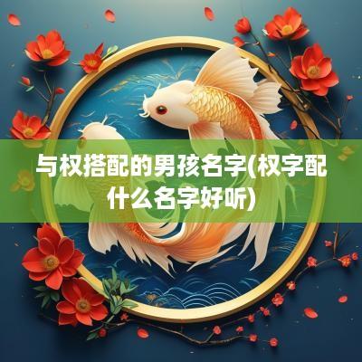 与权搭配的男孩名字(权字配什么名字好听)