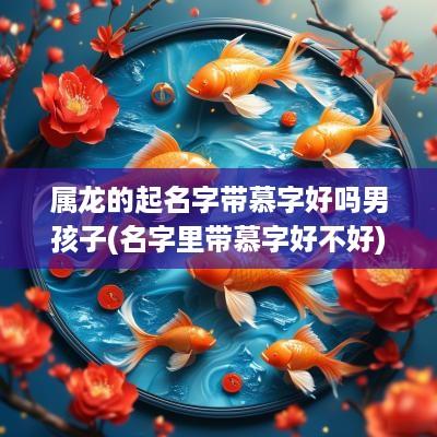 属龙的起名字带慕字好吗男孩子(名字里带慕字好不好)