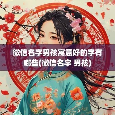 微信名字男孩寓意好的字有哪些(微信名字 男孩)
