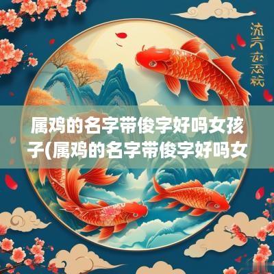 属鸡的名字带俊字好吗女孩子(属鸡的名字带俊字好吗女孩怎么取)