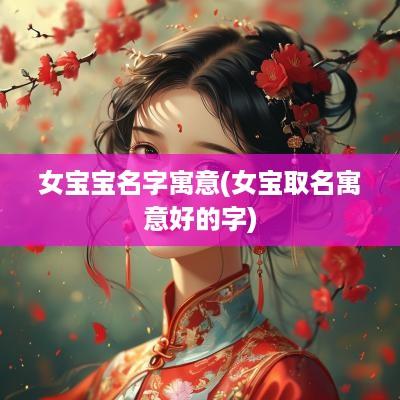 女宝宝名字寓意(女宝取名寓意好的字)