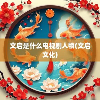 文启是什么电视剧人物(文启文化)