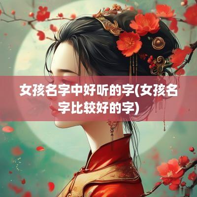 女孩名字中好听的字(女孩名字比较好的字)