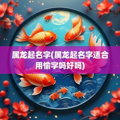 属龙起名字(属龙起名字适合用愉字吗好吗)