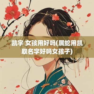 凯字 女孩用好吗(属蛇用凯取名字好吗女孩子)