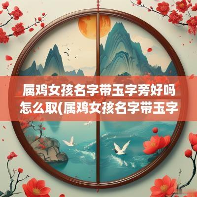 属鸡女孩名字带玉字旁好吗怎么取(属鸡女孩名字带玉字旁好吗)