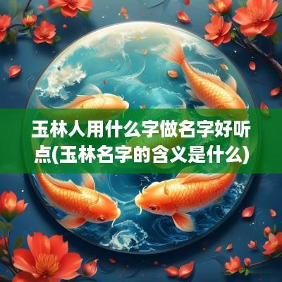 玉林人用什么字做名字好听点(玉林名字的含义是什么)