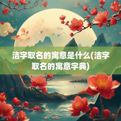 洁字取名的寓意是什么(洁字取名的寓意字典)