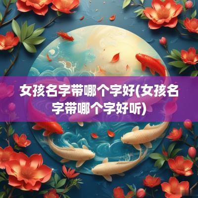 女孩名字带哪个字好(女孩名字带哪个字好听)