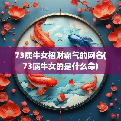 73属牛女招财霸气的网名(73属牛女的是什么命)
