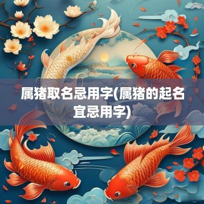 属猪取名忌用字(属猪的起名宜忌用字)