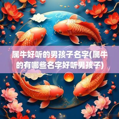 属牛好听的男孩子名字(属牛的有哪些名字好听男孩子)