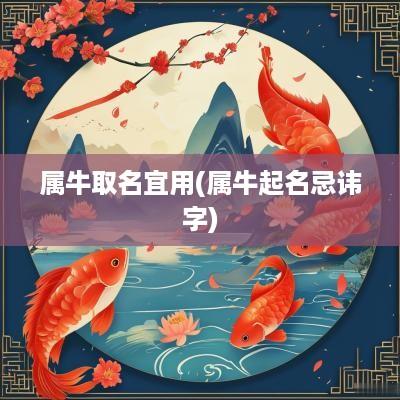 属牛取名宜用(属牛起名忌讳字)