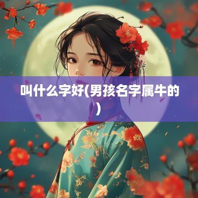 叫什么字好(男孩名字属牛的)
