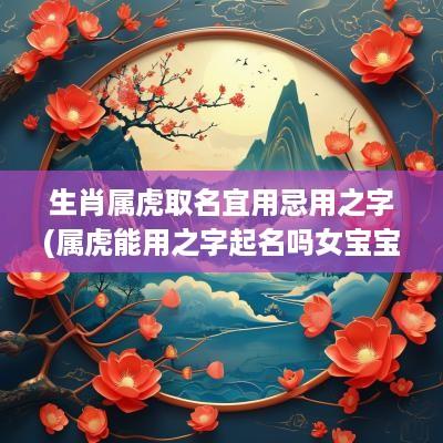 生肖属虎取名宜用忌用之字(属虎能用之字起名吗女宝宝)
