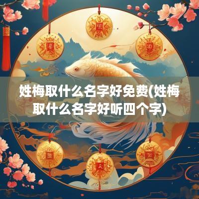姓梅取什么名字好免费(姓梅取什么名字好听四个字)