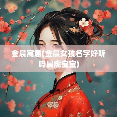 金晨寓意(金晨女孩名字好听吗属虎宝宝)