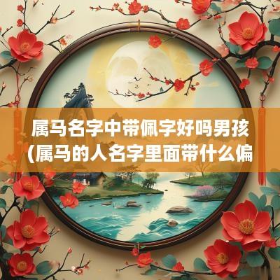 属马名字中带佩字好吗男孩(属马的人名字里面带什么偏旁好)
