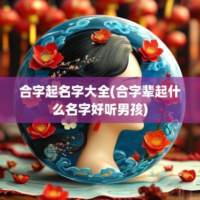 合字起名字大全(合字辈起什么名字好听男孩)