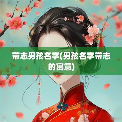 带志男孩名字(男孩名字带志的寓意)