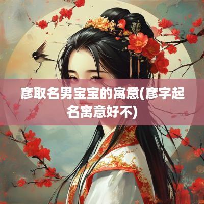 彦取名男宝宝的寓意(彦字起名寓意好不)