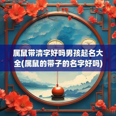 属鼠带清字好吗男孩起名大全(属鼠的带子的名字好吗)