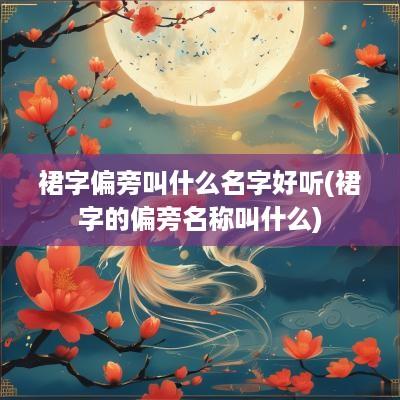 裙字偏旁叫什么名字好听(裙字的偏旁名称叫什么)