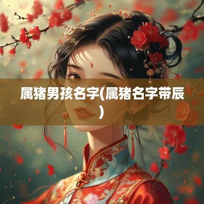 属猪男孩名字(属猪名字带辰)