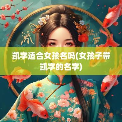 凯字适合女孩名吗(女孩子带凯字的名字)