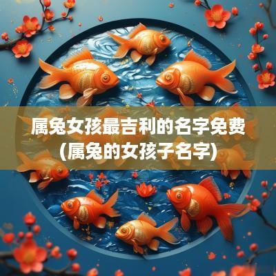 属兔女孩最吉利的名字免费(属兔的女孩子名字)