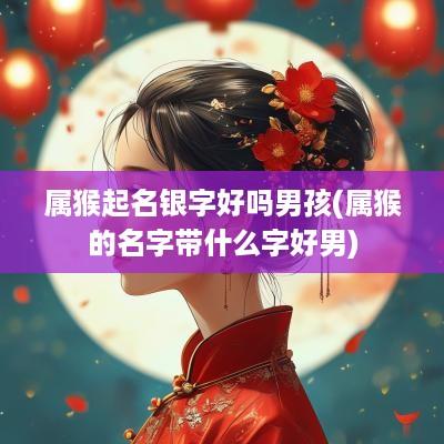 属猴起名银字好吗男孩(属猴的名字带什么字好男)