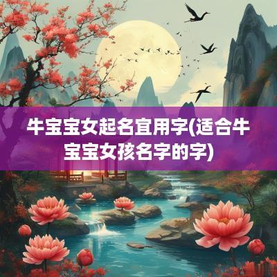 牛宝宝女起名宜用字(适合牛宝宝女孩名字的字)