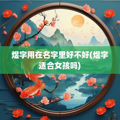 煜字用在名字里好不好(煜字适合女孩吗)