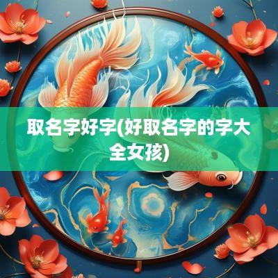 取名字好字(好取名字的字大全女孩)