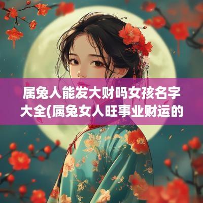 属兔人能发大财吗女孩名字大全(属兔女人旺事业财运的名字)